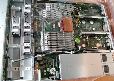 Top view of the T5120 A T5120 with the case off showing all the components